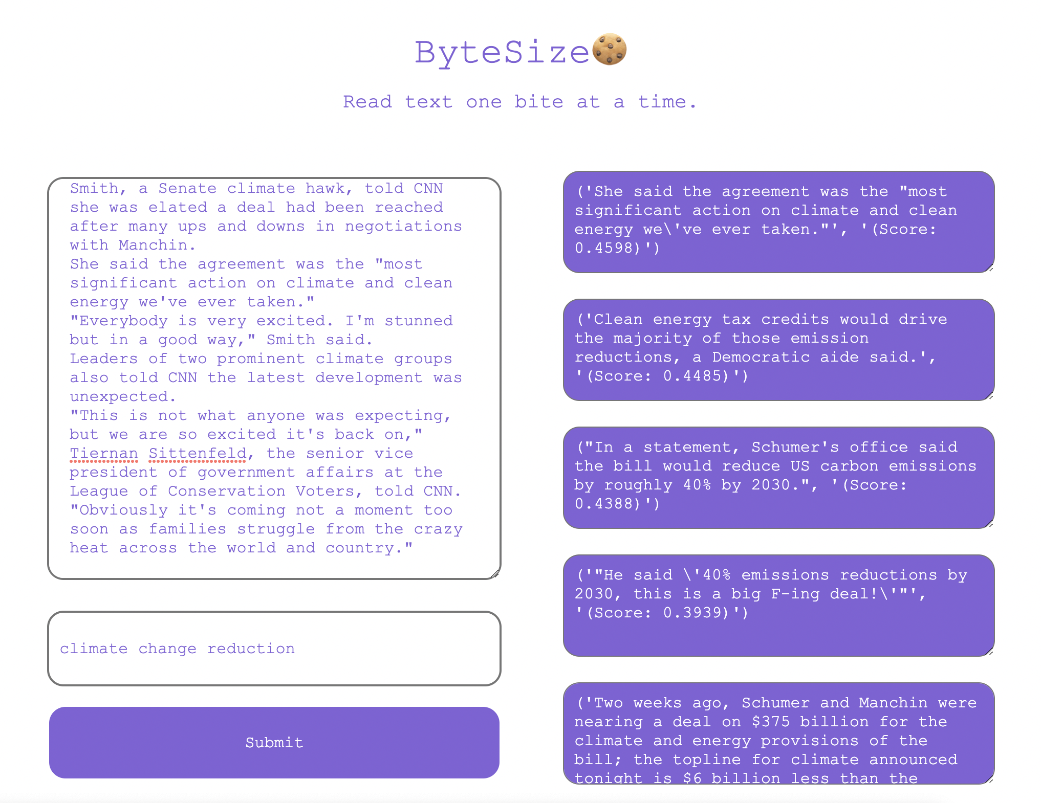 ByteSize Demo